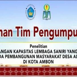 PELATIHAN PENGUMPULAN DATA PELATIHAN PENGUMPULAN DATA