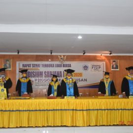 RAPAT SENAT TERBUKA LUAR BIASA DALAM RANGKA YUDISIUM SARJANA I PRIODE APRIL 2020 RAPAT SENAT TERBUKA LUAR BIASA DALAM RANGKA YUDISIUM SARJANA I PRIODE APRIL 2020