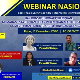 HAK KONSTITUSIONAL PEREMPUAN : MEMAHAMI STATUS DAN PEREMPUAN MALUKU DALAM RANAH DOMESTIK DAN PUBLIK(DAHULU, KINI DAN AKAN DATANG) HAK KONSTITUSIONAL PEREMPUAN : MEMAHAMI STATUS DAN PEREMPUAN MALUKU DALAM RANAH DOMESTIK DAN PUBLIK(DAHULU, KINI DAN AKAN DATANG)